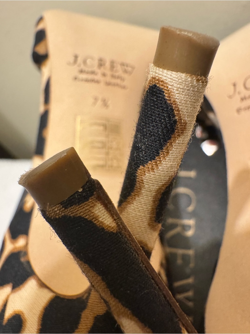 J.Crew Collection Elsie Sequin Leopard d'Orsay Pumps - Size 7.5 (Like New!) - Picture 8 of 14